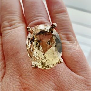 14K YG Massive Citrine Ring